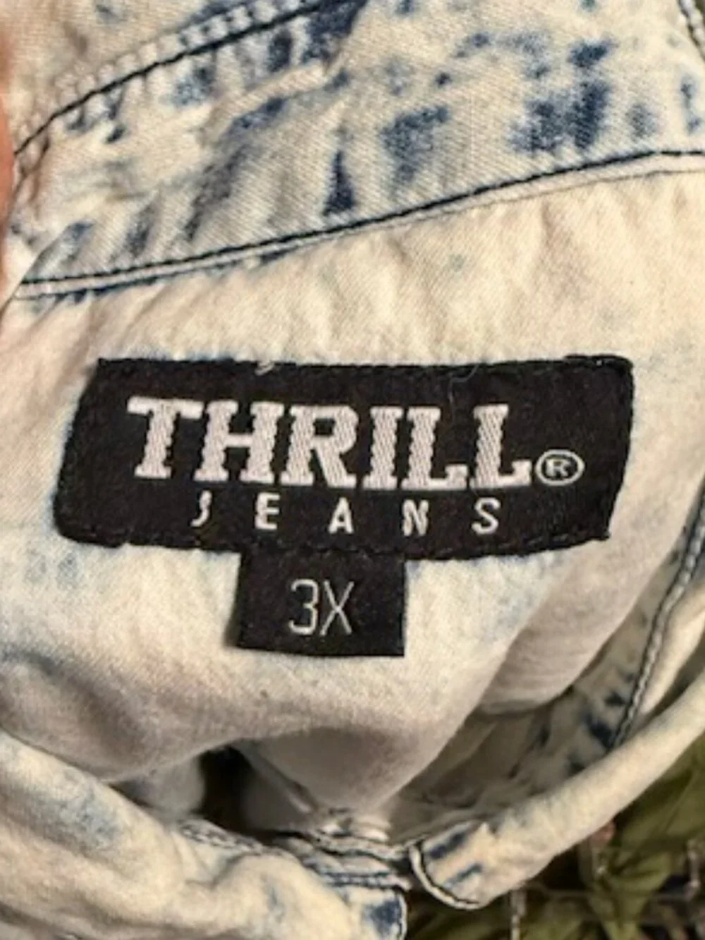 THRILL JEANS Washout Button-Up Blouse Size 3X - Picture 3 of 3